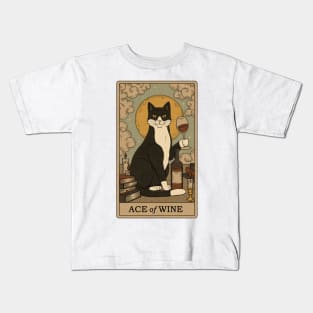 Ace of Wine - Cats Tarot Kids T-Shirt